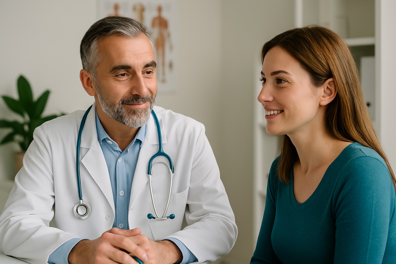 Medico e paziente che si stringono la mano